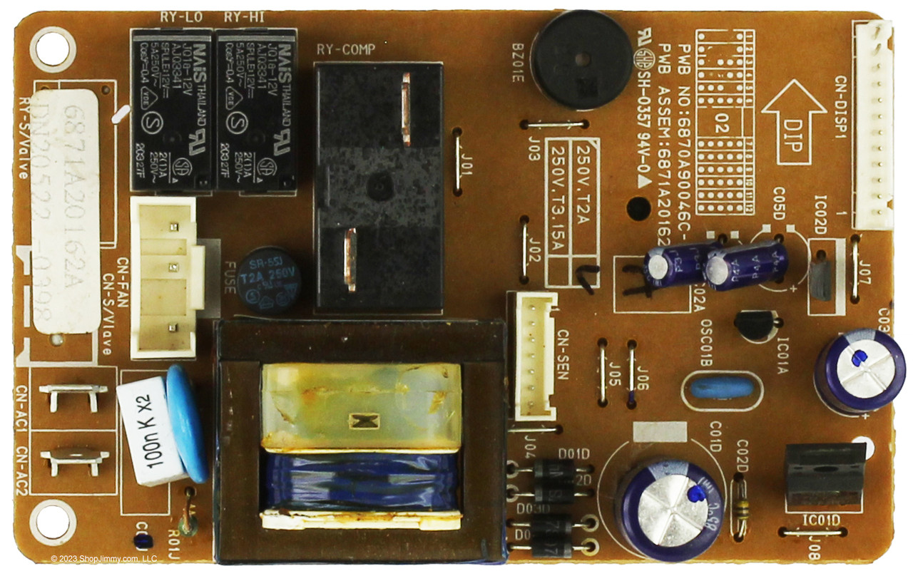 LG Dehumidifier 6871A20162A Main Board