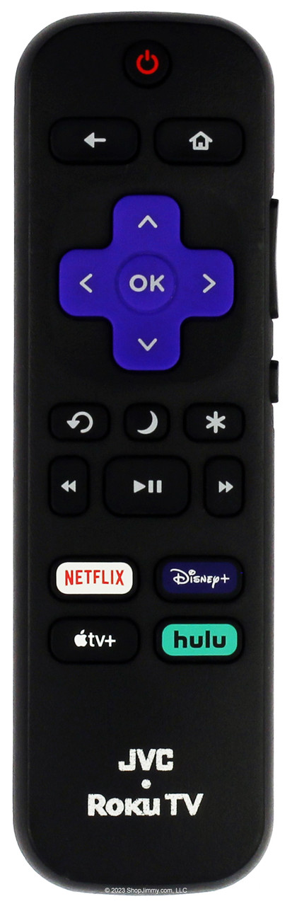 JVC Roku 3226001050 Remote Control Netflix, Disney, Apple, Hulu -- Open Bag