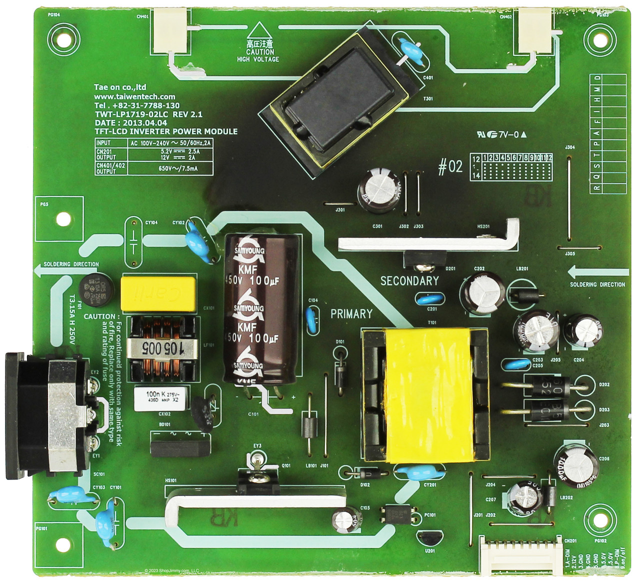 TWT-LP1719-02LC REV 2.1 Power Supply for L970-ARA