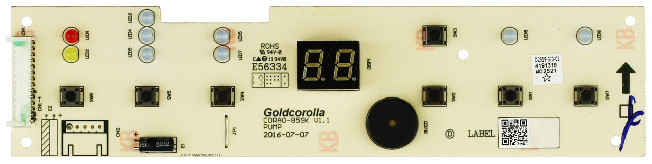 AeonAir Dehumidifier D2519-370-01 Display Board