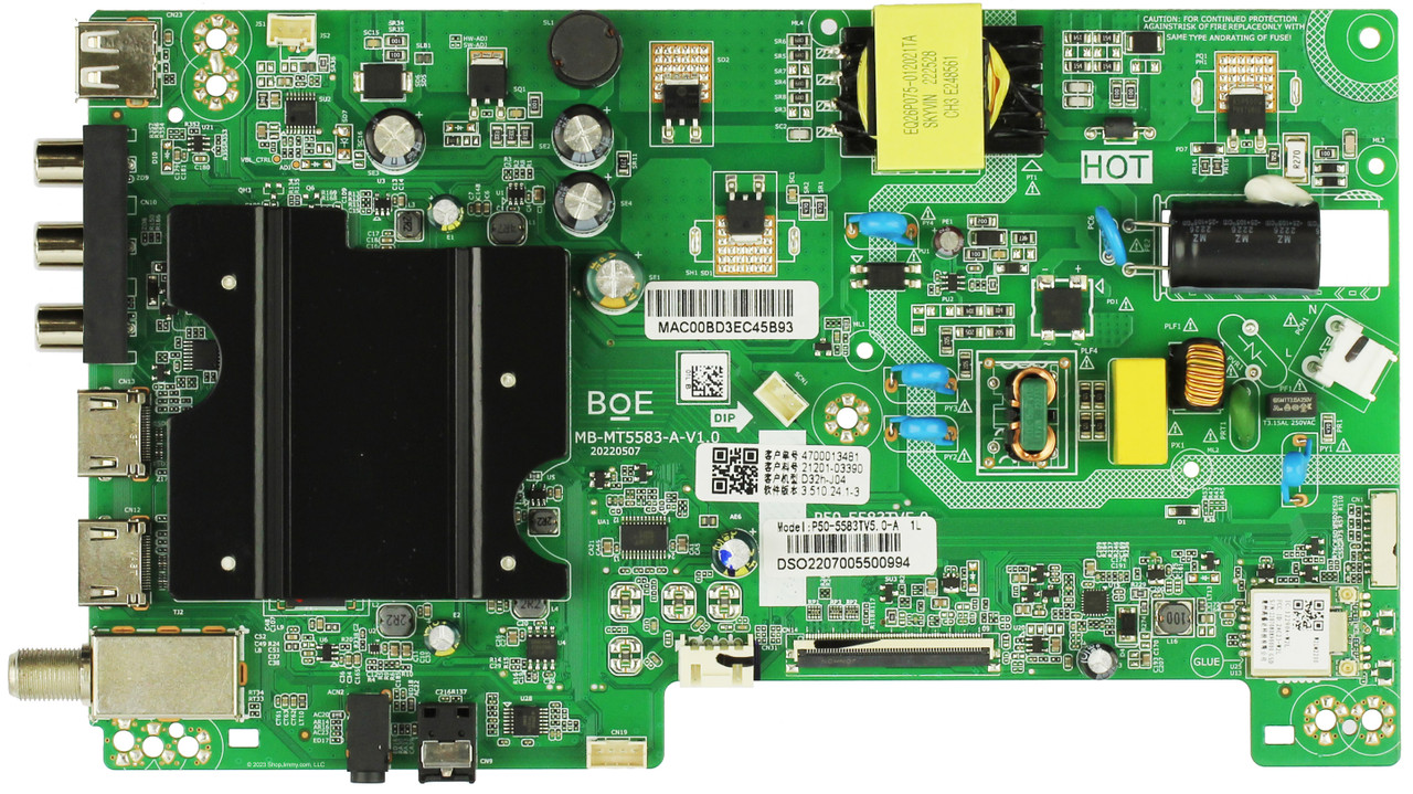 Vizio 21201-03390-S02 Main Board/Power Supply for D32H-J04 (LBVFQ3MY Serial)