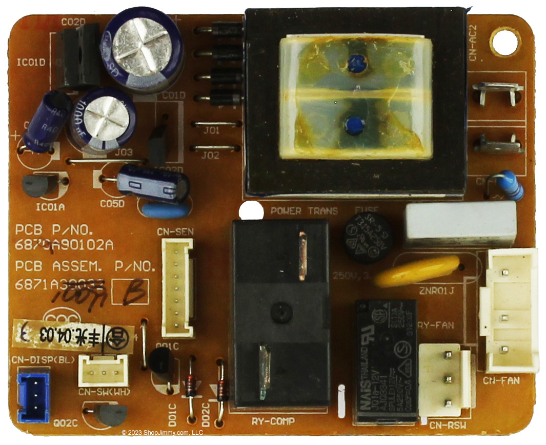 LG Dehumidifier 6871A10091B Main Board