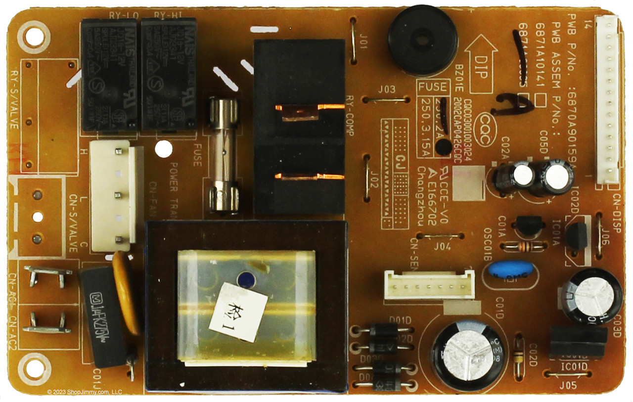 LG Dehumidifier 6871A00005A Main Board