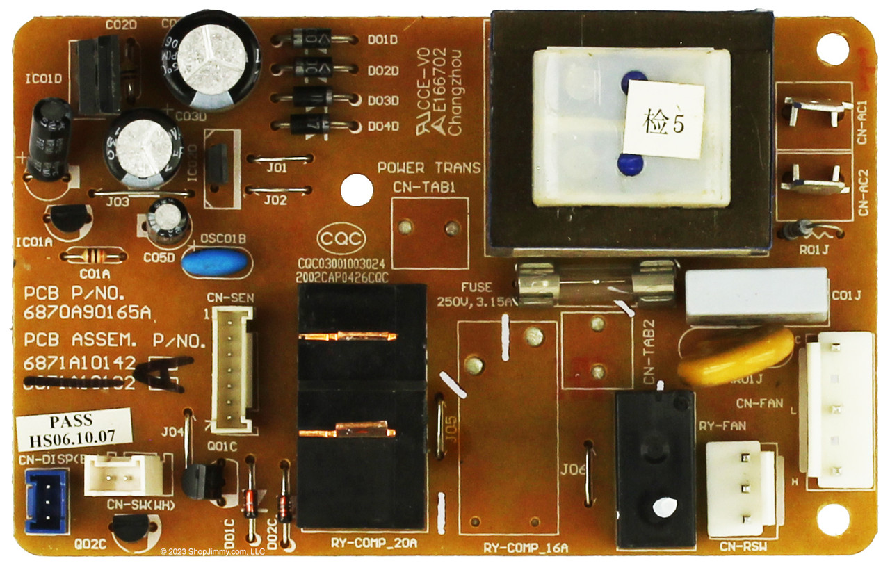LG Dehumidifier 6871A10142A Main Board