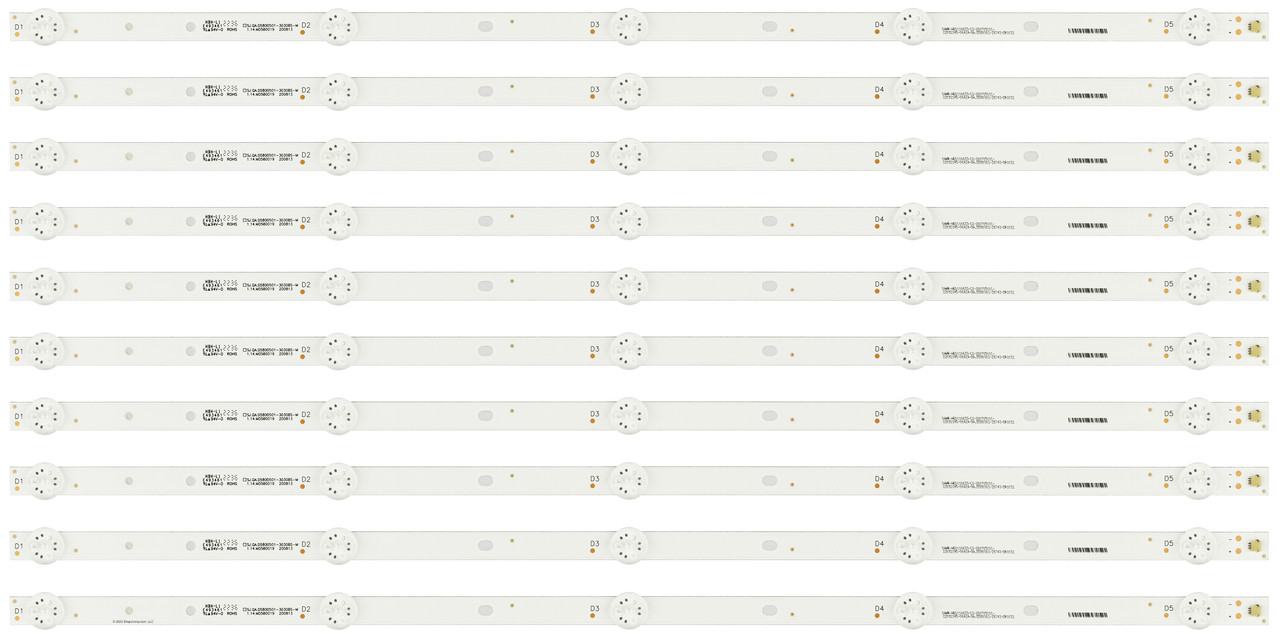 RCA SJ.QA.D5800501-3030BS-M LED Backlight Strips (10) RWOSU5847