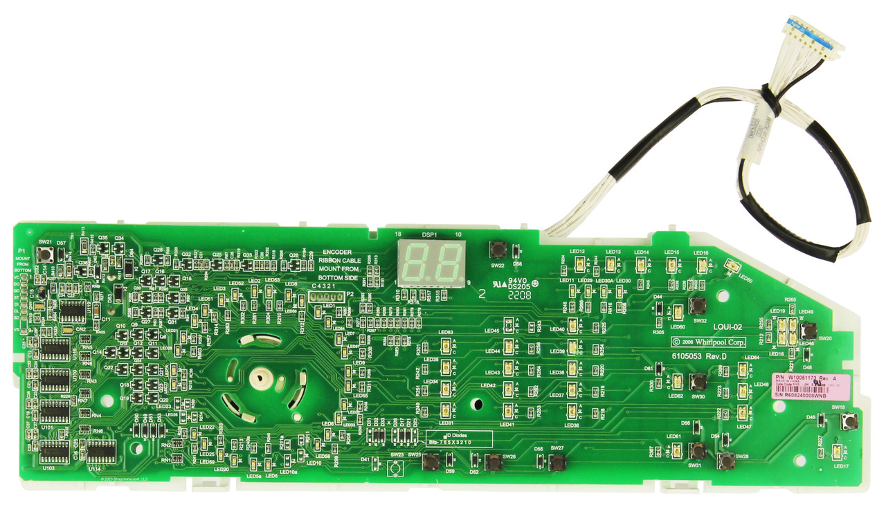 Whirlpool Washer WPW10051173 W10051173 Control Board 