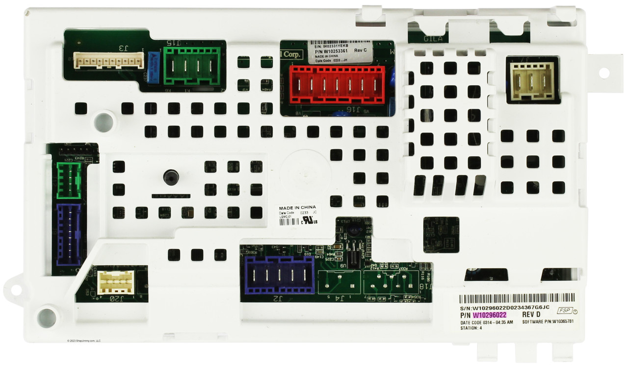 Maytag Washer W10296022 Control Board MVWX600XW0 MVWX600XL0