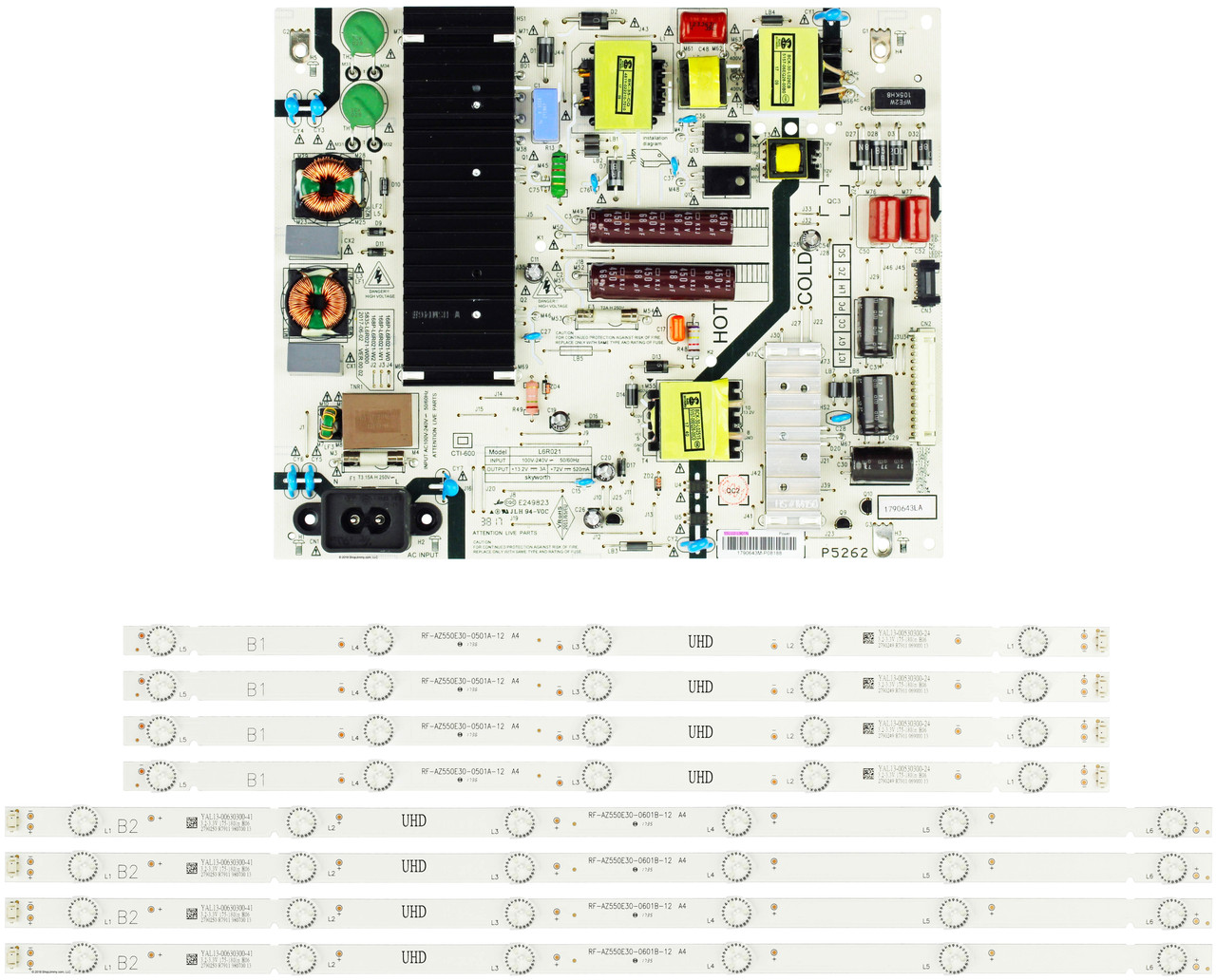 LG 55UJ6200 Power Supply / LED Backlight Strips Bundle