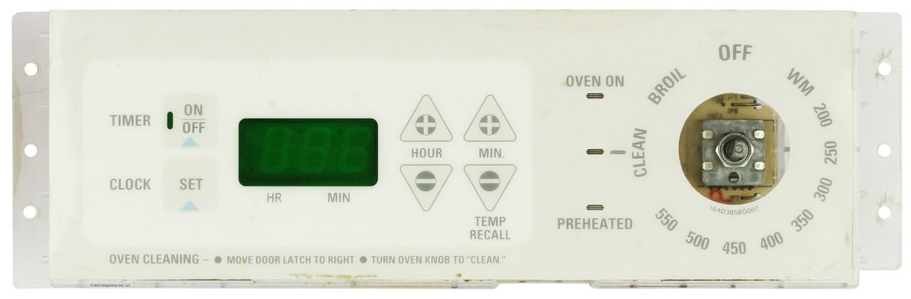 GE Oven WB27T10231 191D2818P003 Control Board  - White Overlay