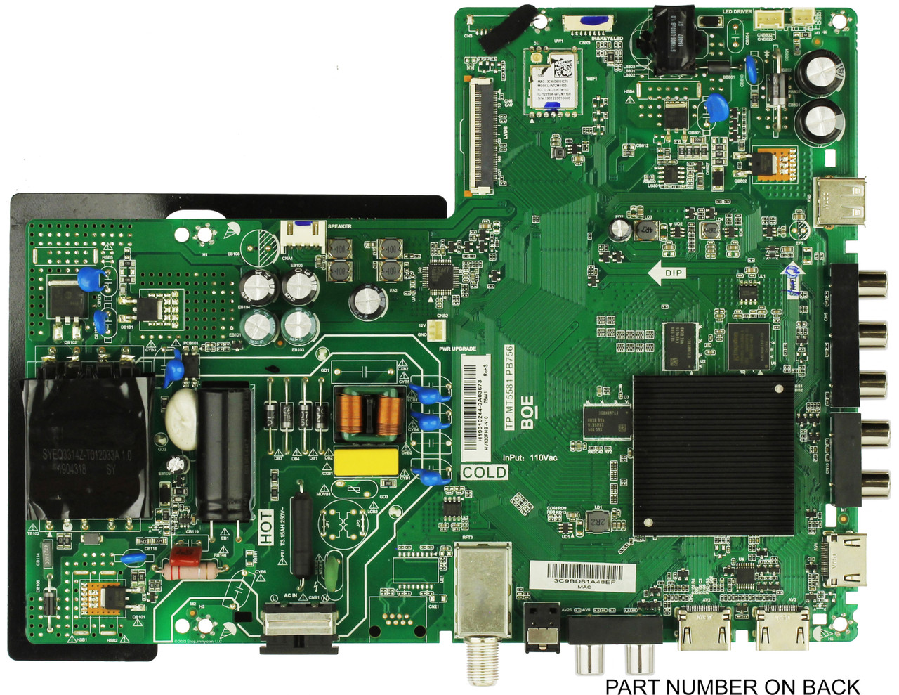 Vizio 60103-03237 Main Board/Power Supply for D43FX-F4 (LHBFVNLV Serial)