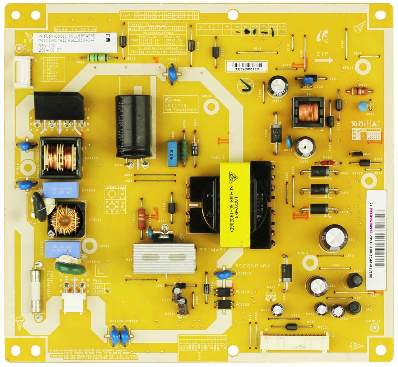 Toshiba PK101W0491I Power Supply Board/LED Driver