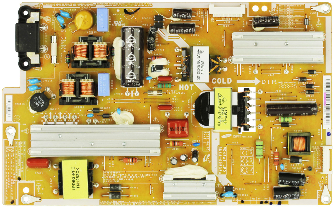 Samsung BN44-00535A Power Supply / LED Board for LH40MEBPLGA