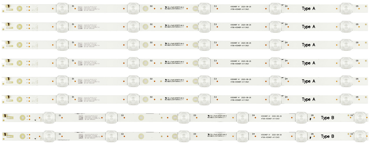 ONN 4708-K55WDF-A1113N21 4708-K55WDF-A1113N31 LED Backlight Strips (8)