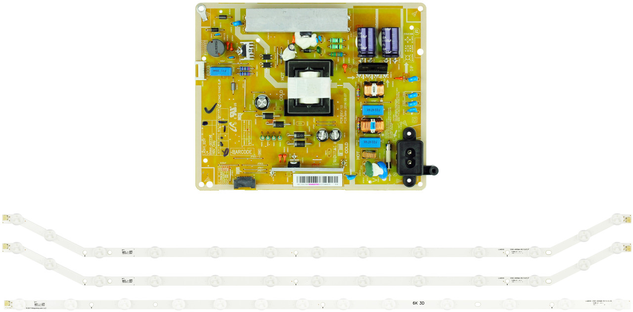 Samsung UN40H6203AF UN40J6200AF Power Supply/LED Backlight Strips Bundle