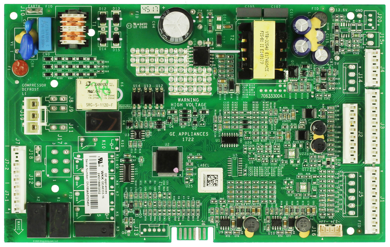 GE Refrigerator 245D1888G002 Main Control Board Assembly