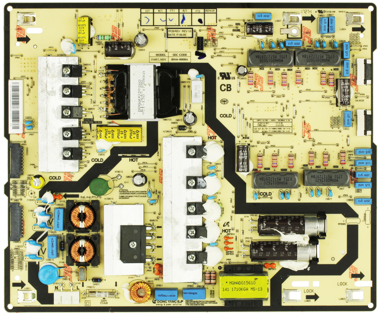 Samsung BN44-00926A Power Supply / LED Board