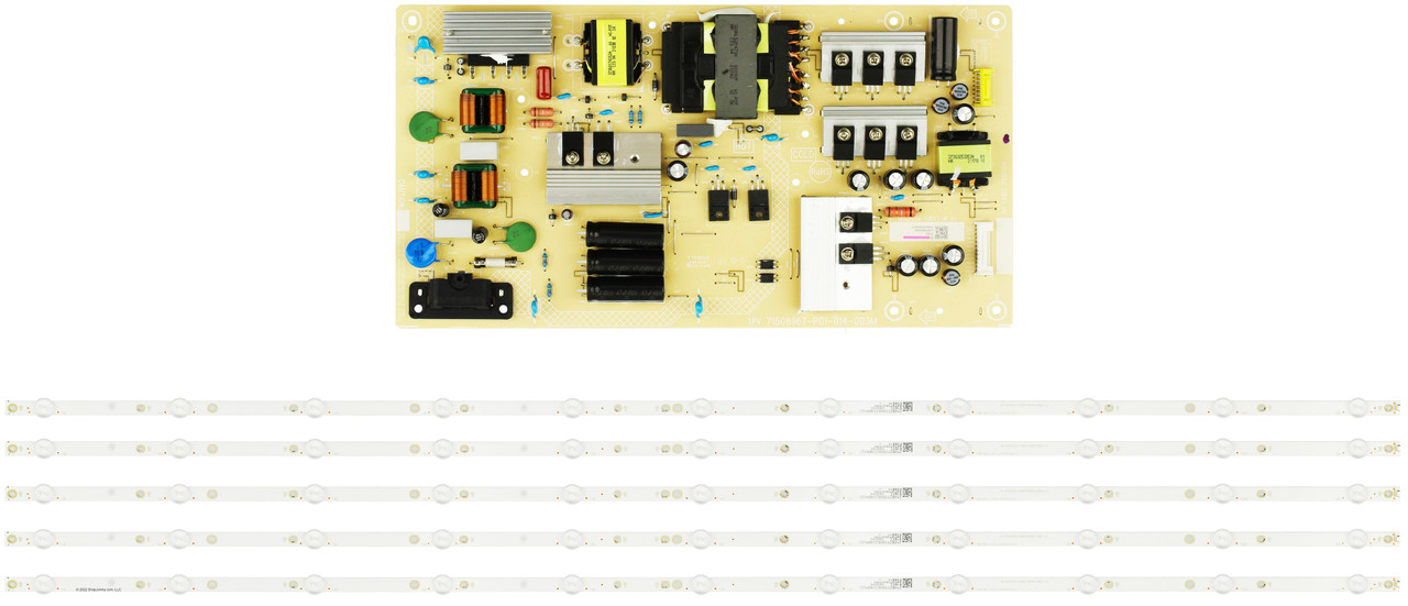 Insignia NS-58F301NA22 Power Supply/LED Backlight Strips Bundle