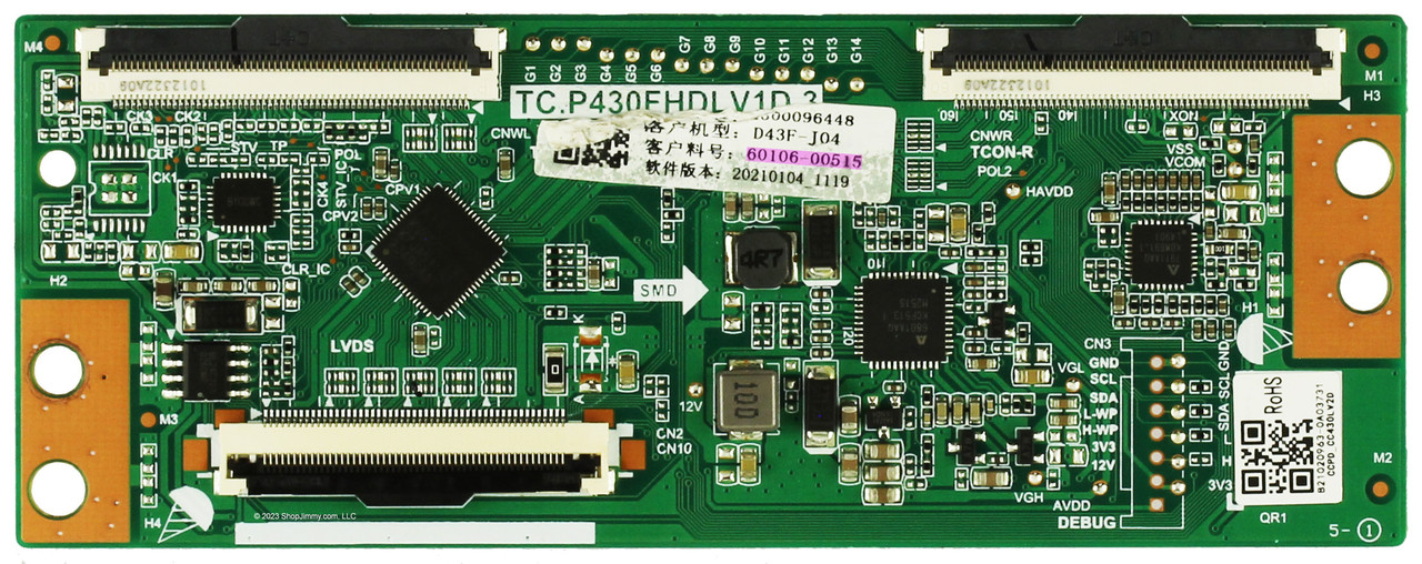 Vizio 60106-00515 T-Con Board
