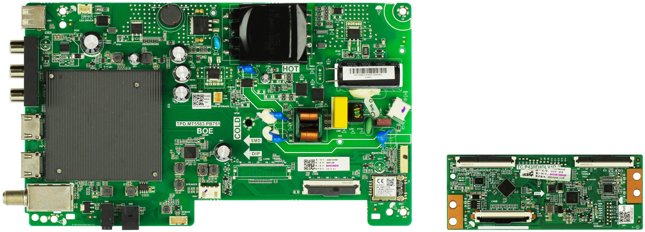 Vizio D43F-J04 (LBVTC9KX Serial) Complete LED TV Repair Parts Kit