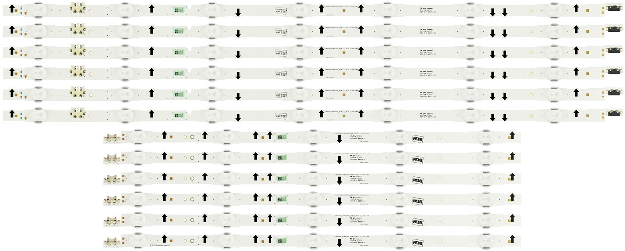 Samsung BN96-41386A/BN96-41387A LED Backlight Strips (12) NEW
