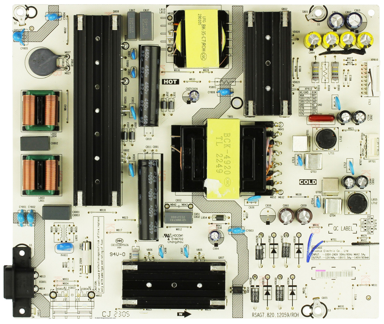 Toshiba 337159 Power Supply for 70R6E4
