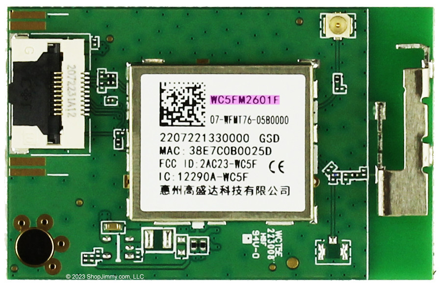 Philips WC5FM2601F 07-WFMT76-05B00D0 Wi-Fi Module