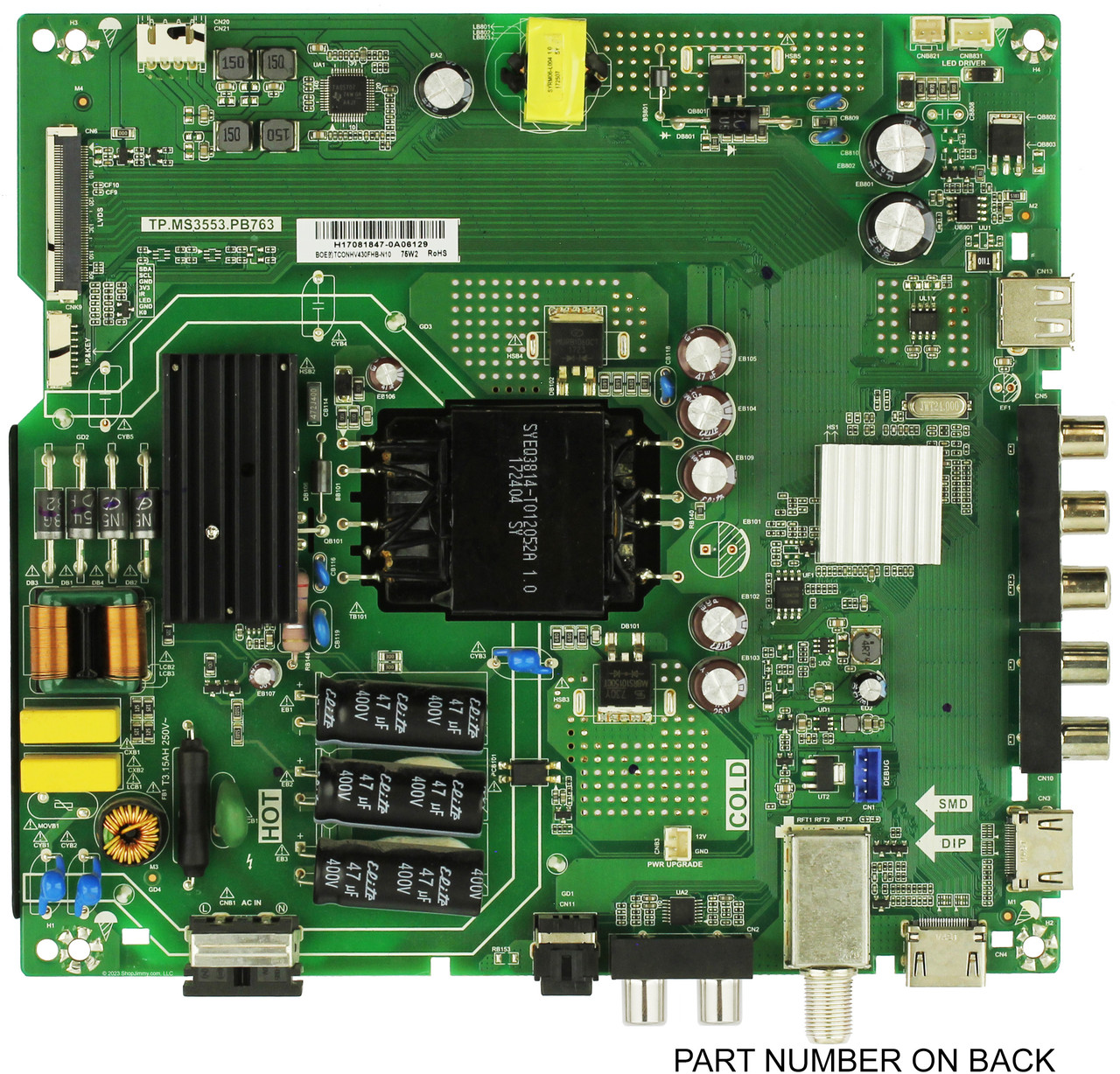 Vizio 3200361269 Main Board for D43N-E4 (LHBFVNKT Serial)