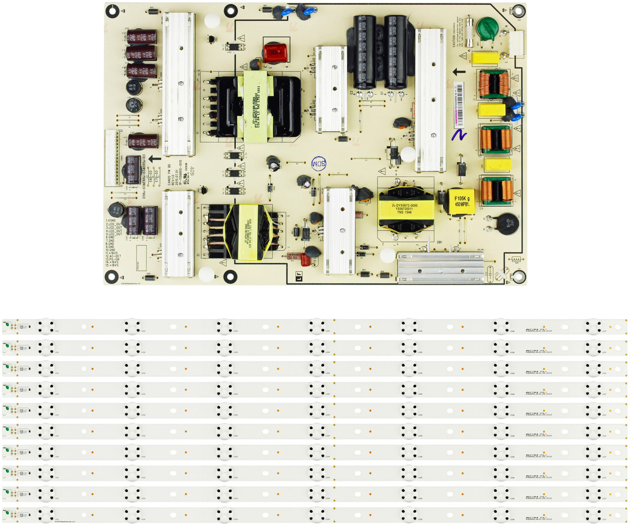 Vizio E60U-D3 Power Supply/LED Backlight Strips Bundle