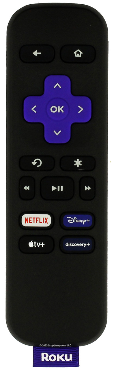 Roku 3226001237 Remote Control Netflix, Disney, Apple, Discovery -- Open Bag