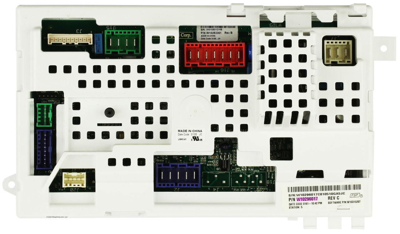 Whirlpool Washer W10296017 Control Board