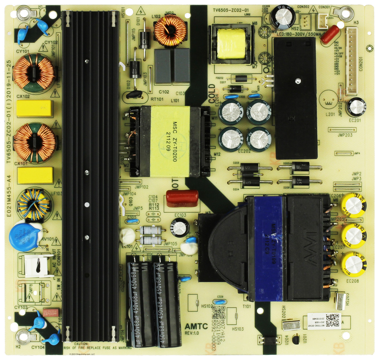 JVC 514C6505M07 Power Supply / LED Board