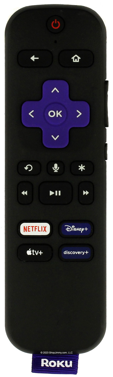 Roku 3226001239 Remote Control Netflix, Disney, Apple, Discovery -- Open Bag