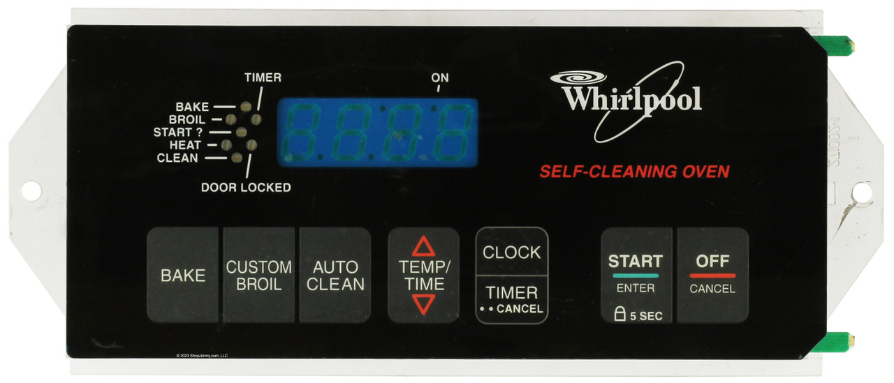 Whirlpool Range 3196244 Control Board W/ Black Overlay 