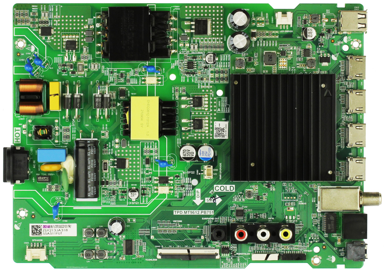 Toshiba Main Board/Power Supply 282168 for 55C350KU