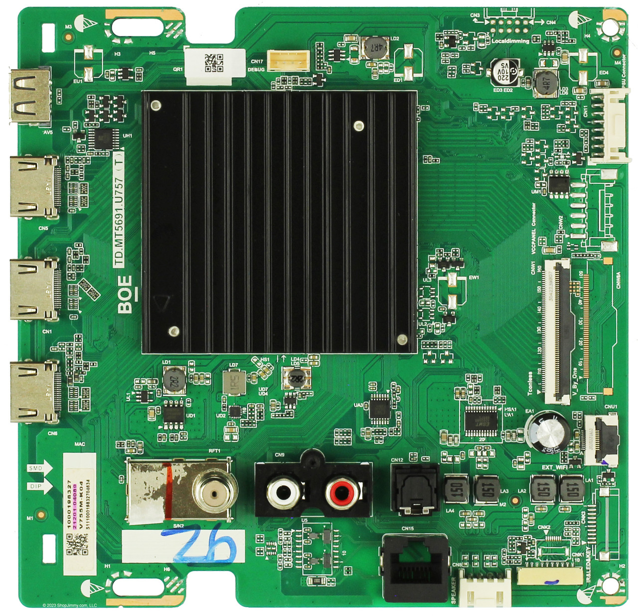 Vizio 21201-04089 Main Board for V755M-K04 (Serial LBSFR5KZ)
