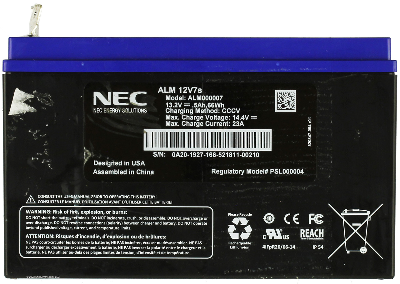 NEC Battery ALM000007 ALM 12V7s for Medical Equipment