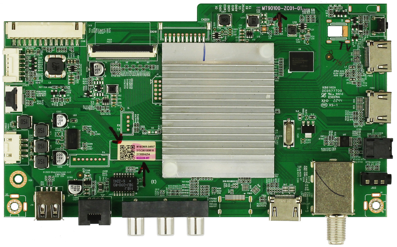 Onn M22229-MT 515C90100M16 Main Board for 100012587