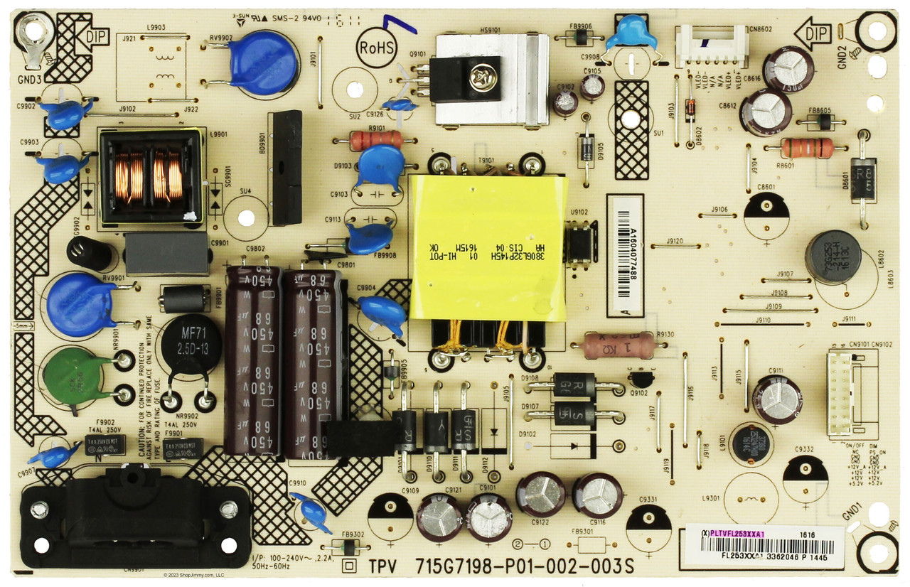 Sharp PLTVFL253XXA1 Power Supply/LED Driver Board LC-32LB480U