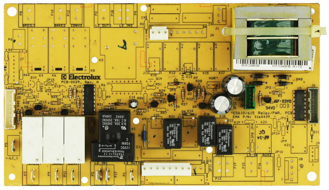 Electrolux Range 316443918 Control Board
