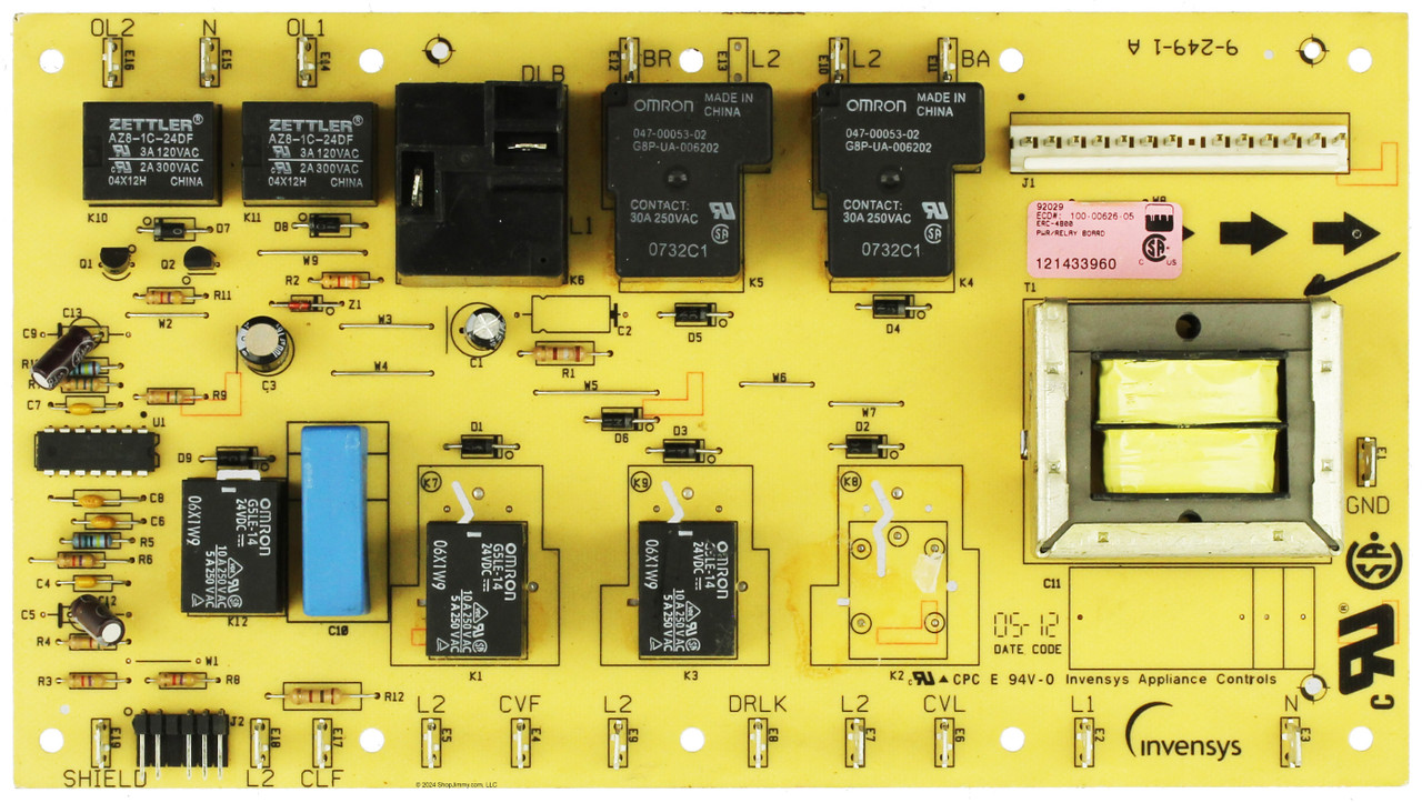 Dacor 92029 Oven Relay Board (100-00636-05)