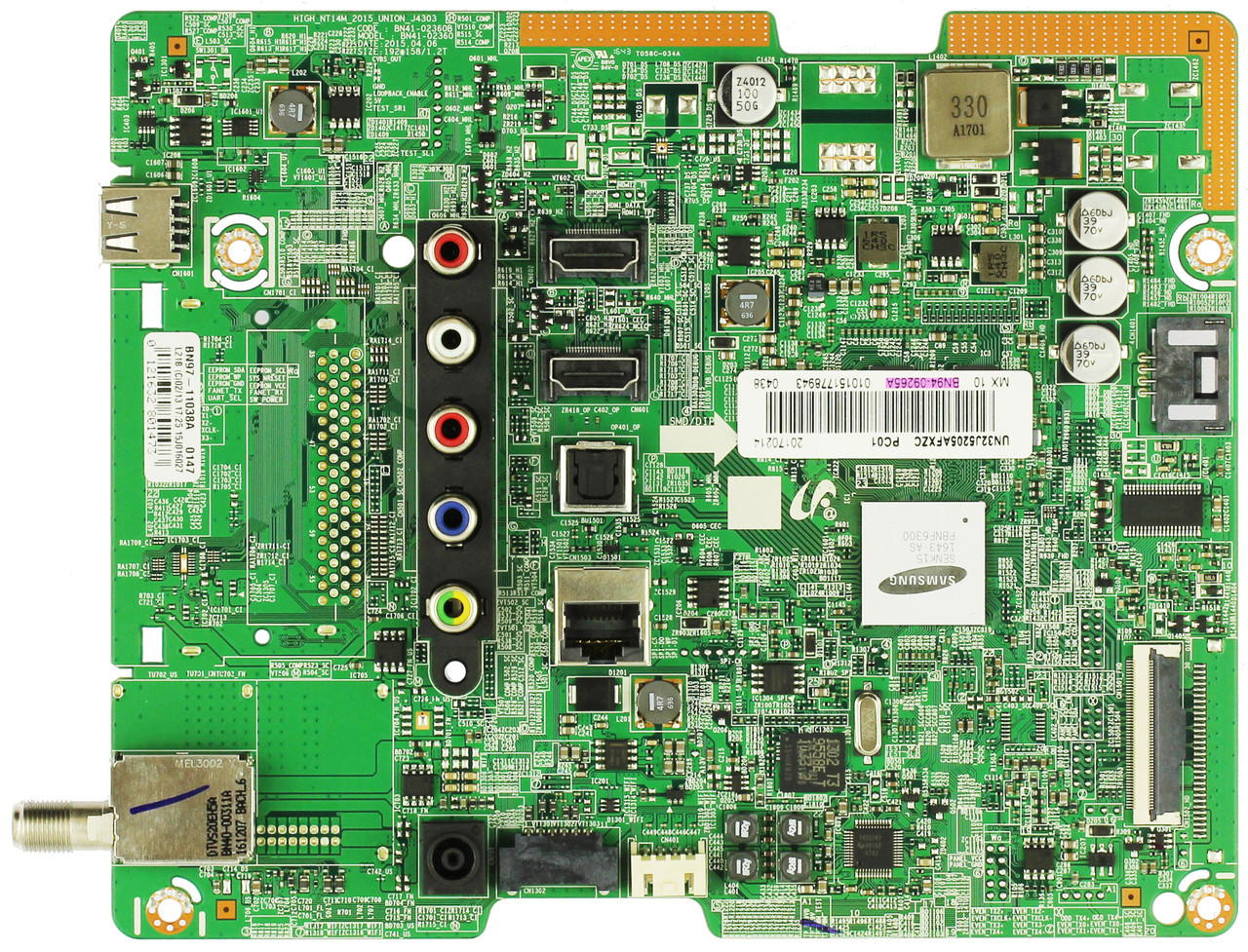 Samsung BN94-09265A Main Board for UN32J5205AFXZC (Version FA05 / TS01 / TS04)