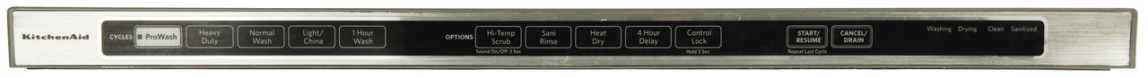 Dishwasher WPW10481121 W10481121 Control Panel