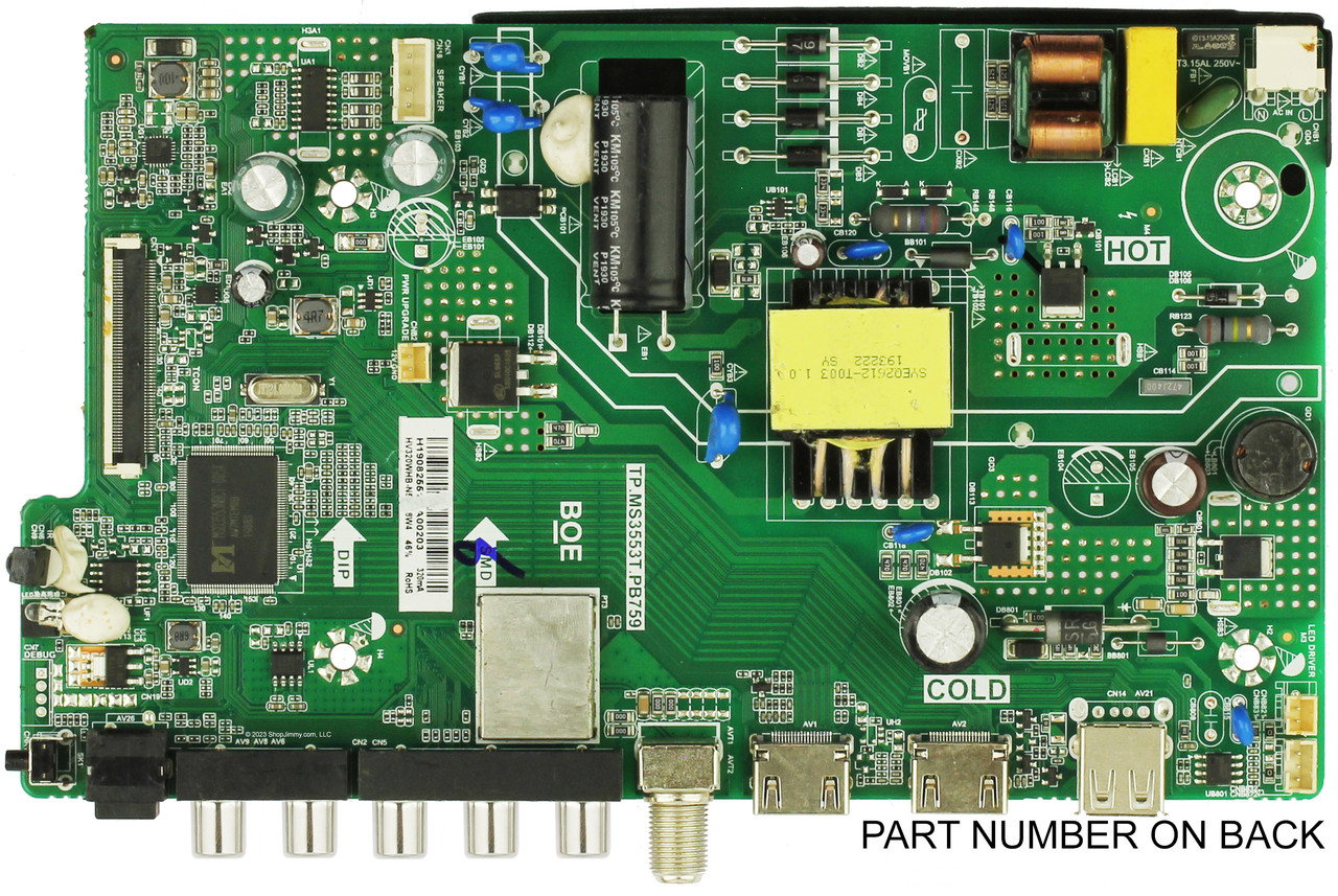 Sharp 60103-00203 Main Board/Power Supply for LC-32Q3180U LC-32Q3170U