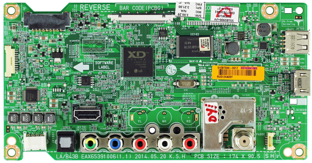 Lg Ebt62841583 Main Board For 55lb5900 Uv Buswljr Shopjimmy