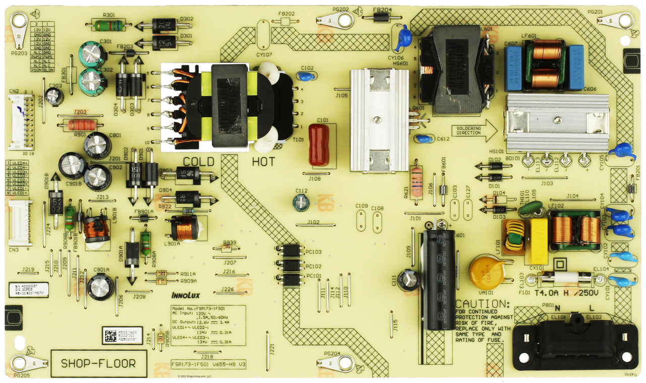 Vizio P500D104DC Power Supply/LED Driver Version 2