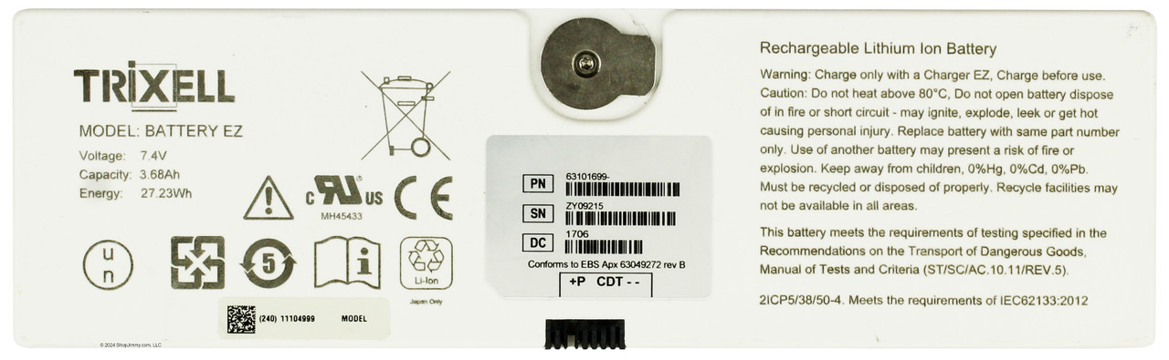 Trixell Battery EZ 63101699 for Medical Equipment