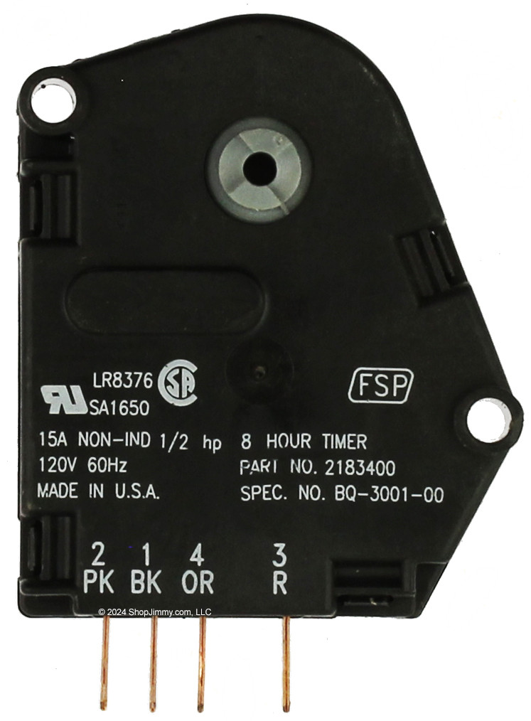 Whirlpool Refrigerator 2183400 Defrost Timer