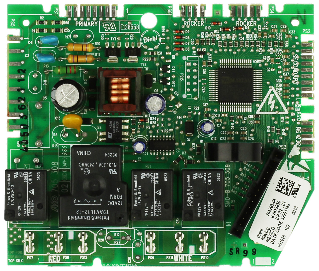 Maytag Washer 62619850 704265-04 Main Control Board 