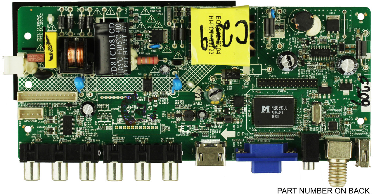 Proscan 3393E16080700936 Main Board/Power Supply