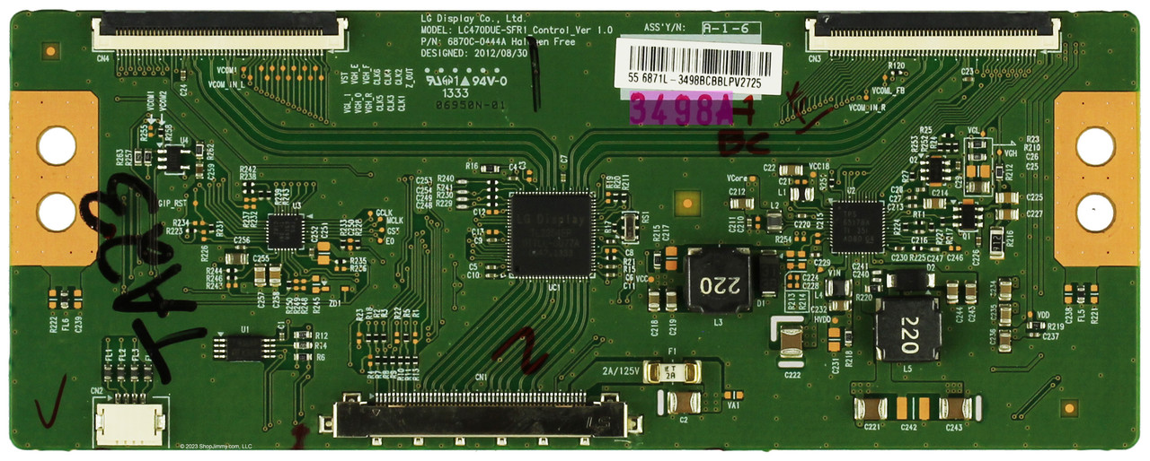 Toshiba 6871L-3498B (6870C-0444A) T-Con Board 55L7453D 